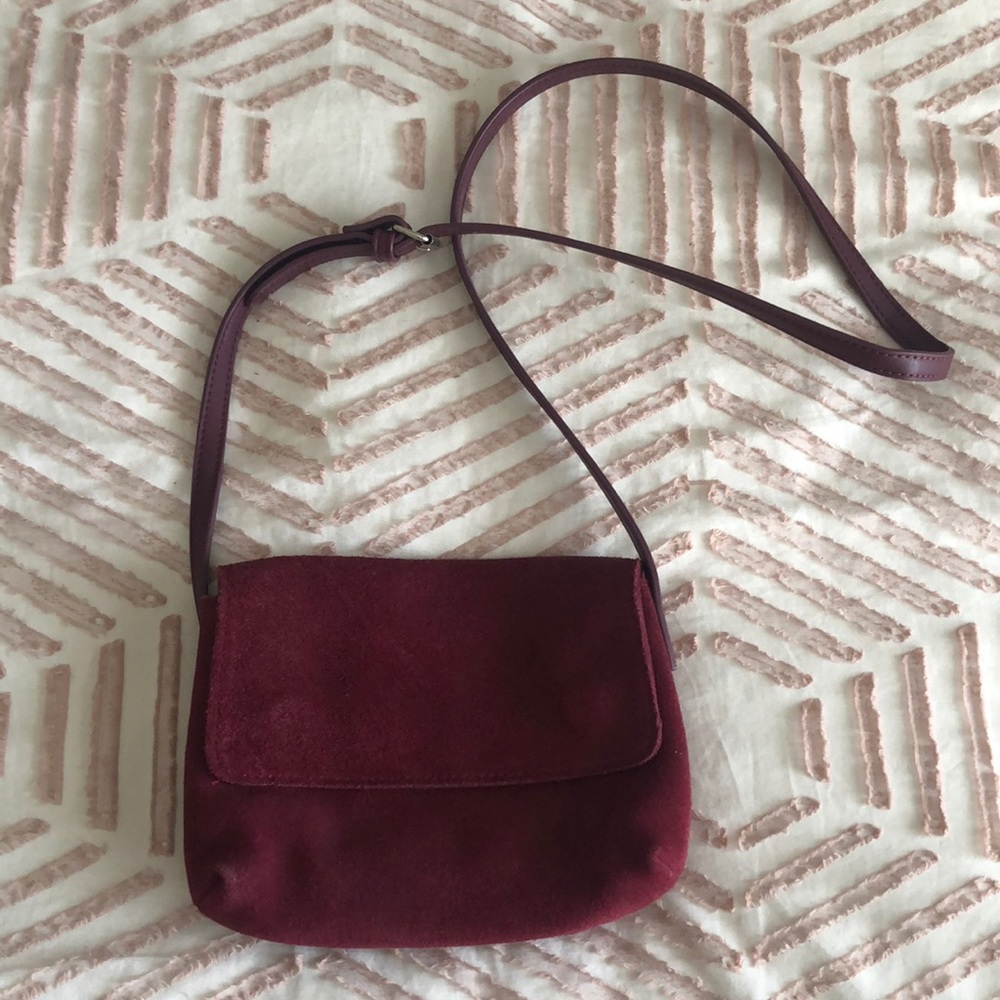 Suede crossbody bag